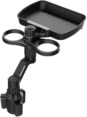Auto-Lebensmittel-Tablett, 360 Grad verstellbarer Getränkehalter, zum Essen | Auto-Organizer mit für Handy, Autozubehör für Getränke, Kaffee, Hamburg