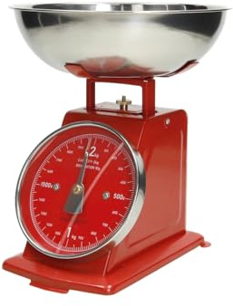 Bilancia vintage rossa opaco inox