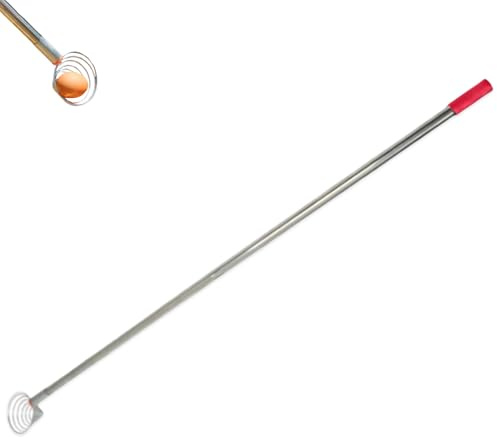 Pince à œufs, ramasse-noix, cueillette d'arachides – 107 cm en acier inoxydable léger et flexible, outil pour recueillir les noix, les œufs, les pommes de terre