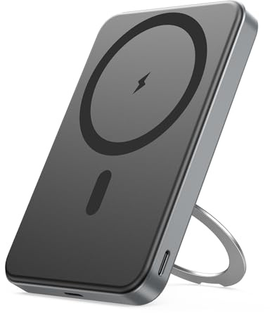 SOARAISE-Magnétique-Power Bank-10000mAh - PD 20W Charge Rapide Batterie Externe sans Fil, Chargeur Portable avec USB C Sorties et Affichage LED pour Phone 16/15/14/13/12 (Argenté)