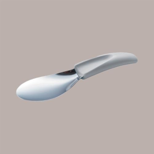 Lucgel Spatola per Carapina Gelato in Acciaio con Manico Ergonomico Bianco 20 cm
