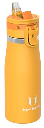 Sparrow Botella Agua Acero Inoxidable - TouchFlow Botella Termica 1 Litro - Sin BPA Termo con Pajita - Antifugas Cantimplora para Gimnasio, Deporte, Oficina