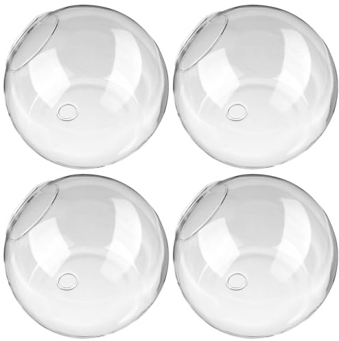 CIYODO 4 Stück Hängende Glas wandvasen Rund Terrarien Pflanzgefäße für Zimmerpflanzen und Deko Transparent Hochglänzend Vielseitig für Wohnzimmer Büro Restaurant