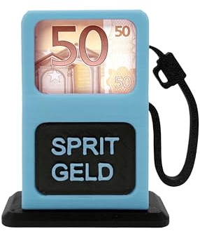 FloraVigo Tankgutschein Führerschein Pass Geschenk, Geldgeschenk zum Geburtstag, 3D Zapfsäule Geldgeschenk Paket Kreatives Geschenk für Führerschein, Auto, Freund (Blau)