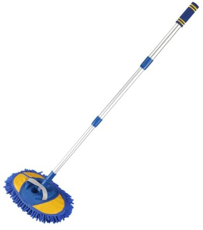 Abaodam Spazzola Pulizia in Auto Autolavaggio di Alluminio per Lega Telescopica Rapida Mop Assorbente Scopa Estensibile e Asciugatura Vernice