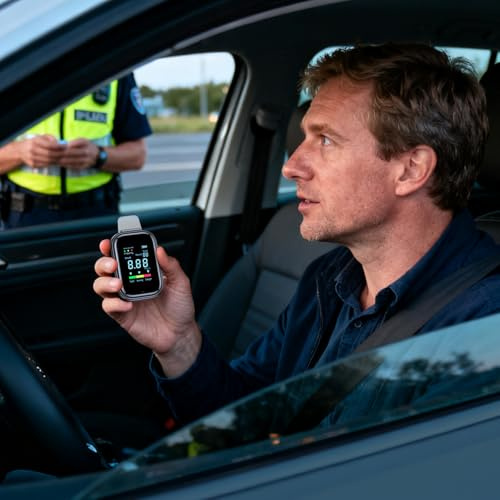 Alcootest - Tester per alcolici a punta buccale – Alcootest Digitale, Monitor Digitale per la Concentrazione | Test respiratorio di alcol per la Guida a casa, l'auto, i viaggi personali