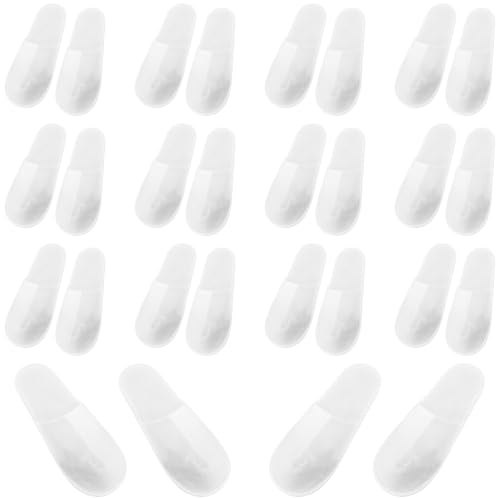ZHIGAOLTDDENG 14 Pairs Disposable Spa Slippers - White Closed Toe Hotel/Guest Slippers for Women & Girls - Perfect for Parties, Travel, Home & Hotel Use