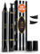 LA PURE Tampon eyeliner ailé imperméable – Stylo à doublure liquide longue durée de 8 mm, 2 stylos de maquillage Wingliner noirs, ailes de style empeigne, résistant aux taches et à la transpiration
