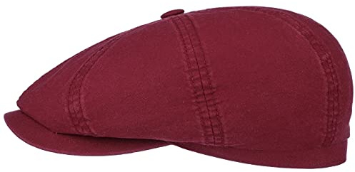 Stetson Hatteras Schirmmütze Uni einfarbig UV-Schutz 40 Nachhaltig Damen und Herren Frühling Sommer Bordeaux S (54-55 cm)