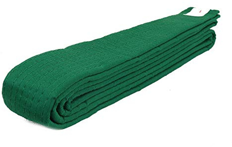 AAMA Plain Color Belt for Martial Arts - Taekwondo Karate Judo - Green Size 5