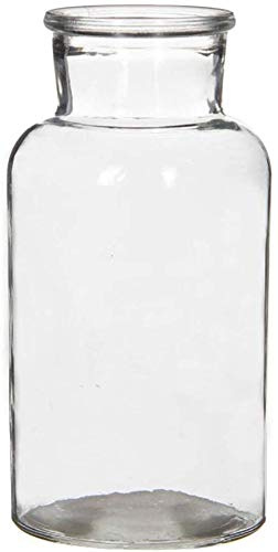 Glasflaschen EMMA, Vasen in verschiedenen Größen H 14/16,5/20 cm - Apothekerflaschen Arzneimittelflaschen Glasvasen Flaschen Menge 6 x, Größe H 16,5 cm/Ø 8 cm