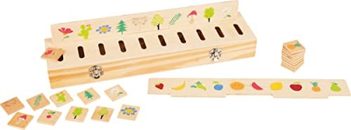 small foot Bildersortierbox Educate aus Holz, schult die Form- und Farberkennung, für Kinder ab 3 Jahren, 11325