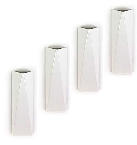 Luftbefeuchter 4-teiliges Set aus Keramik GEO lang flach zur Befestigung am Heizkörper Heizung Wasserverdunster Diffuser Wandvase a1677