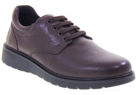 Valleverde Stringata Uomo 36835 in Pelle Castagno Modello Casual. Una Calzatura Comoda Adatta per Tutte Le Occasioni. Autunno-Inverno 2021-2022.EU 40