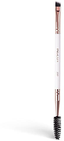 Inglot Pennello per il Trucco - Doppia Faccia | Playinn Make Up Brush 200 | Per il Trucco degli Occhi e delle Sopracciglia | Pennello Tagliato per Linea Precisa | Setole Sintetiche