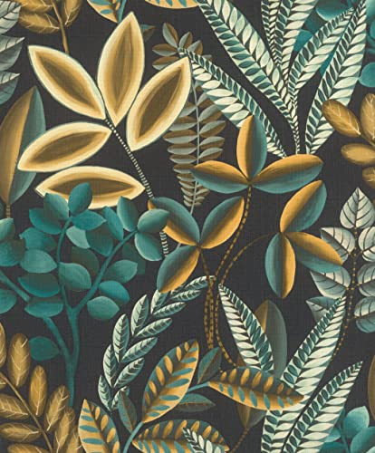 Rasch tapeter non-woven tapet (Botanical) svart 10,05 m x 0,53 m Florentine III 485561