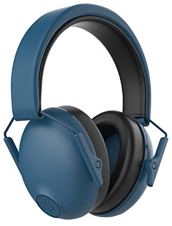 JLab JBuddies Protect Earmuffs, Navy Blue, Adjustable Headband for Infants to Teens, Reduces External Noise by Up to 23 Decibels, Cloud Foam Earcups, Compact and Foldable