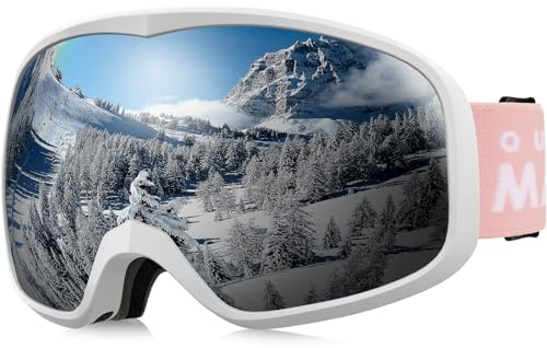 OutdoorMaster Owl Ski Goggles OTG, Snow Snowboard Goggles for Men Women Youth, Anti-Fog, 100% UV Protection