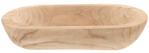 Alipis Cuenco Decorativo De Madera Natural, Tamaño Mediano, Elaborado Madera Maciza, Diseño Rústico para Decorar Mesa, Adecuado para Centro De Mesa y Servir, Decoración Hogar Estilo Campestre