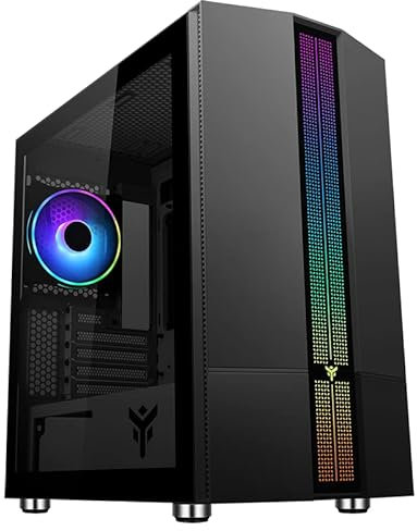 PC Gaming Leviathan - I5 12400F 4,40 Ghz - RTX 4060 da 8GB - SSD M.2 NVMe 1000 GB - Ram 32GB 3200 Mhz - Windows 11 Pro - Wifi - PC Desktop Computer da Gaming Gioco Assemblato Fisso