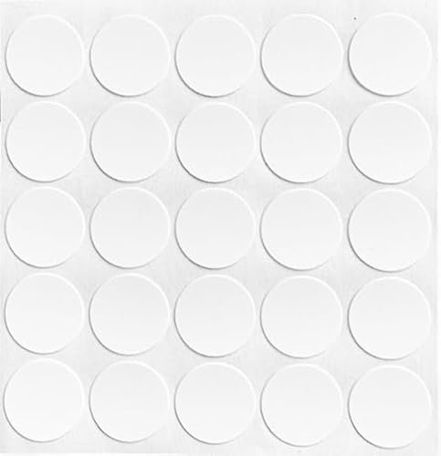25Pcs - Adhesive Cover Cap Self-Adhesive Screw Caps Covers, White Screw Hole Cap Covers Stickers, 18mm Furniture Screw Holes Cover Caps Stickers Dust-proof for Wood Shelf Cabinet White