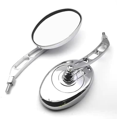 Lenkerendenspiegel 8 10mm Motorrad ABS Rückspiegel Chrom Seitenspiegel Universal Für FZ25 MT07 MT09, MT10 Für Tracer 900 Motorrad Rückspiegel
