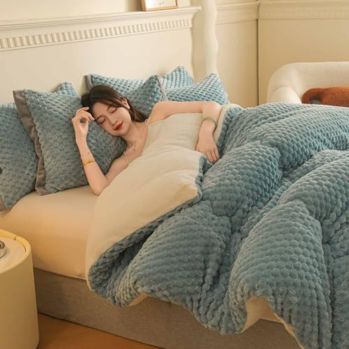 YSZBD Couette en Velours De Laine d'agneau en Coton、Couette Polaire Biface、Couette Epaisse Polaire、Couverture Hiver Chaude、Couette Hiver 220x240 Chaude(#4,150x200cm-2kg)