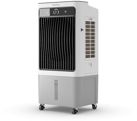 Olimpia Splendid, Peler 40 Enfriador Evaporativo, 40 Litros, Purificador de Aire con Panel Evaporativo, Refrigeración, Ventilación, Pantalla Táctil, Diseño Innovador