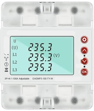 EAEMP3-100-TY-W triphasé 380V 100A bidirectionnel énergie électrique kWh compteur protection contre les surtensions et les sous-tensions relais interrupteur limiteur de courant