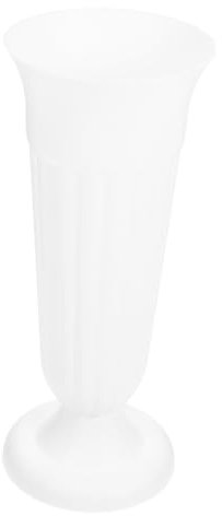 TOYANDONA Vase pour Fleurs de Cimetière, Pot de Fleurs en PP Blanc, Structure Stable, Décoration Funéraire pour Tombe et Célébrations