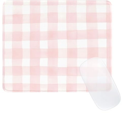 Ksriylm Square Cute Checkered Mouse Pad,Office Home Personalized Mouse Mat Design with Waterproof and Non-Slip Rubber Base,Funny Gaming Mat for Daily Office
