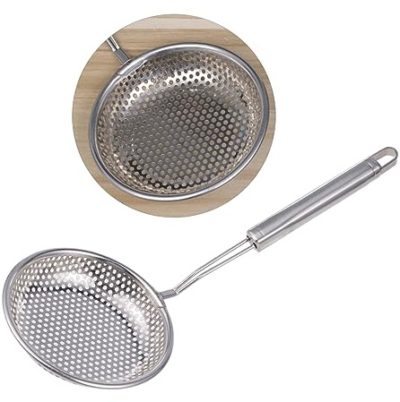 Ipetboom Colador de Acero Inoxidable Cuchara Coladora para Ollas Calientes Espumadera Escurridor de Cocina Utensilio de Cocina para Servir Alimentos