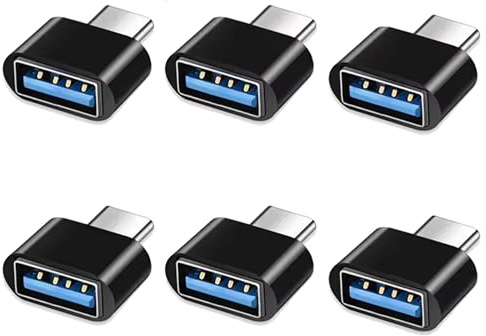 OPAX51 6X Adaptador USB C a USB (6 Piezas), Adaptador OTG USB-A 3.0 Hembra a USB-C Macho Compatible con teléfonos móviles, Ordenadores portátiles Laptops y tabletas 51CH064