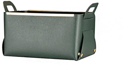 Makeup Organizer Skrivbordsläder med handtag Förvaringskorg Creative Home Kosmetikbricka Vardagsrum Sovrum Vikbar förvaringslåda Sminkbord(E)