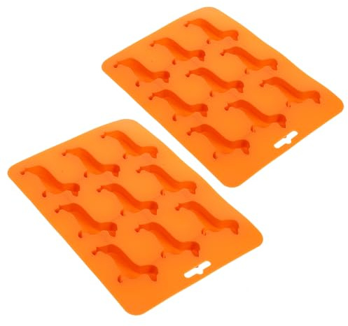 DECHOUS 2 pièces Moule à Glaçons Silicone Forme de Chien Cavités Flexible et Bac à Glace et Moule à Gâteau DIY Facile à Démouler et Nettoyer pour Cuisine et Boissons