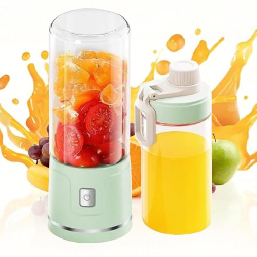 YFCJYBF Tragbarer USB-Smoothie-Mixer mit 450ml Glasbecher: Perfekter Mini-Mixer für frische Säfte, Shakes, Smoothies und Babynahrung unterwegs