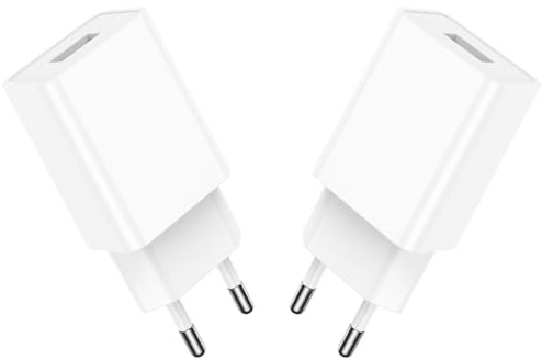 USB Ladegerät 10W 2Pack, Netzteil 5V 2A USB Stecker, USBA Ladestecker Universal Adapter Steckdose Kompatibel mit iPad/iPhone/Samsung/Xiaomi/Google/Huawei/Tablet und andere Handy Geräte Netzstecker