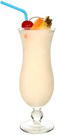 AIOS Avenue's Unbreakable Polycarbonate Hurricane Cocktail/Mocktail/Milkshake Glass 400ml. Ideal for kids as safer than glass. Dishwasher safe