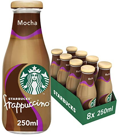 STARBUCKS Frappuccino Mocha Chocolate Flavour Low fat Coffee Drink Bottle 8 x 250ml