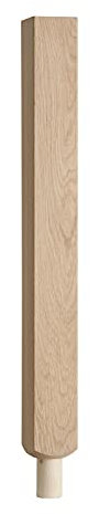 850mm Plain Square Oak Newel Spigot Post (850mm Full Post)