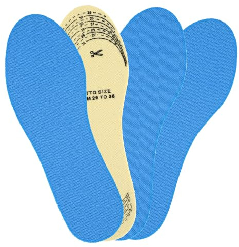 WLLHYF 2 Paar Kinder-Schuheinlagen aus Memory-Schaum, Bequem Weich Selbstschneidender Einsatz Fußgewölbestütze Stoßdämpfung Dämpfung Fußentlastung Schuhsohle (Blau)