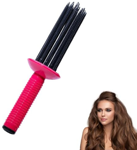 Hair Curler Comb Hair Fluffy Curling Roll Comb Hot Air Styling Brush Hair Styler for Curly Hair Hair Curling Roll Comb Hot Brushes Curly Hair Styler Tool for Hair Styling for Home, Travel, Dating