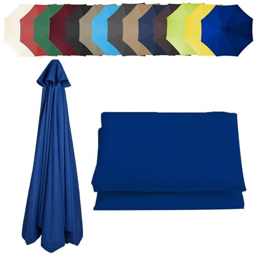 Rechange Toile De Parasol De Jardin À 6 Nervures/8 Nervures, Auvent De Rechange Pour Parasol De Terrasse (200cm/2.7m/300cm) - Épais Et Résistant - Toile De Parasol Deporté - Pour Plage/piscine/Jardin(