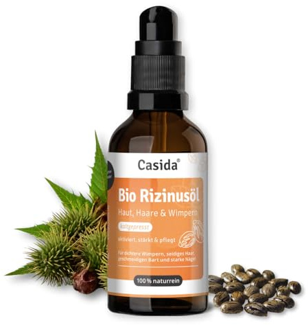 Casida Bio Rizinusöl Castor Oil Wimpern Augenbrauen Haare 50 ml