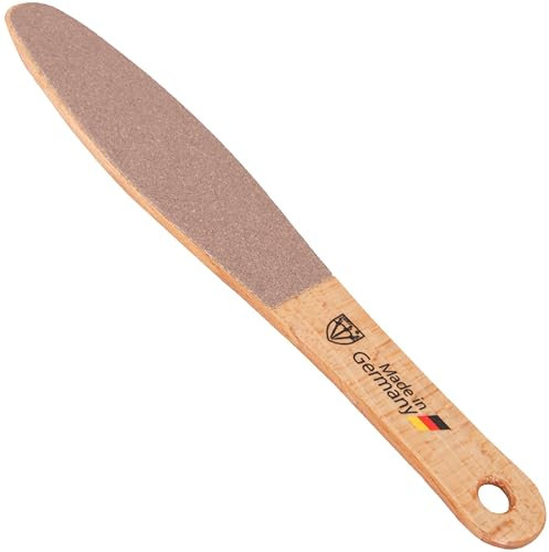 Tres Espadas Archivo de pies de calidad de la marca hecho de madera de haya alemana, suave y áspera, eliminación de callos de piel dura de dos caras