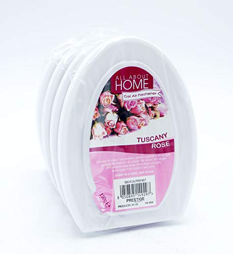 All About Home Tuscany Rose Gel Air Freshener - Pack of 4