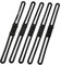 RuiChy 5 Pcs Black Bicycle Silicone Band, Elastic Flashlight Phone Strap Torch Speaker Mount Holder Bandage, MTB Cycling Bike Flash Light Tie Ribbon Band