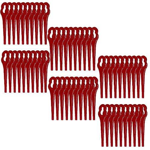 Lawn Trimmer Blade Replacement Blade Suitable for Ikra Grass Trimmer Brush Cutter Scythe Trimmer Models Cutting Plate Plastic Knife (60 Knives)