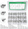 325Pcs Self Drilling Screws Assortment Kit, 410 Stainless Steel Self Tapping Sheet Metal TEK Screws for Metal, Truss & Hex Washer Head #8#10-1/2,5/8,3/4,1,1-1/4,1-1/2