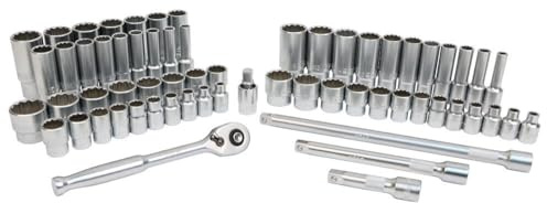 84-teiliges Steckschlüssel-Set mit 1/2-Zoll-Antrieb, MM und SAE